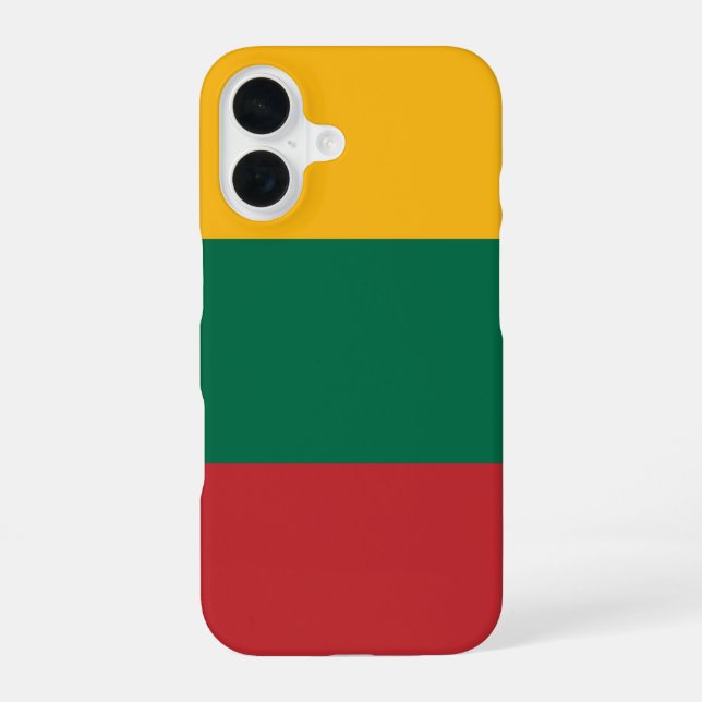 litauische Flagge iPhone 16 Hülle (Rückseite)
