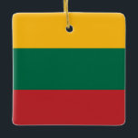 litauische Flagge Keramikornament<br><div class="desc">Anpassbare World Flag Produkte - Bitte fühlen Sie sich frei,  Ihren eigenen Text hinzuzufügen.</div>