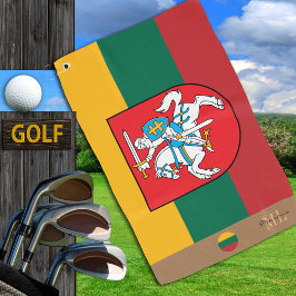 Litauische Flagge & Litauen mit Monogramm /golf Golfhandtuch