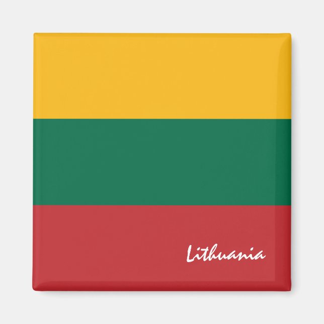 Litauische Flagge & Litauen - Reise, Urlaub/Sport Magnet (Vorne)