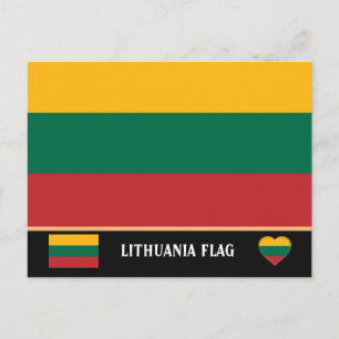 Litauische Flagge & Litauen Reise, Urlaub/Sport Postkarte