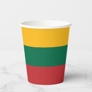 litauische Flagge Pappbecher