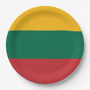 litauische Flagge Pappteller