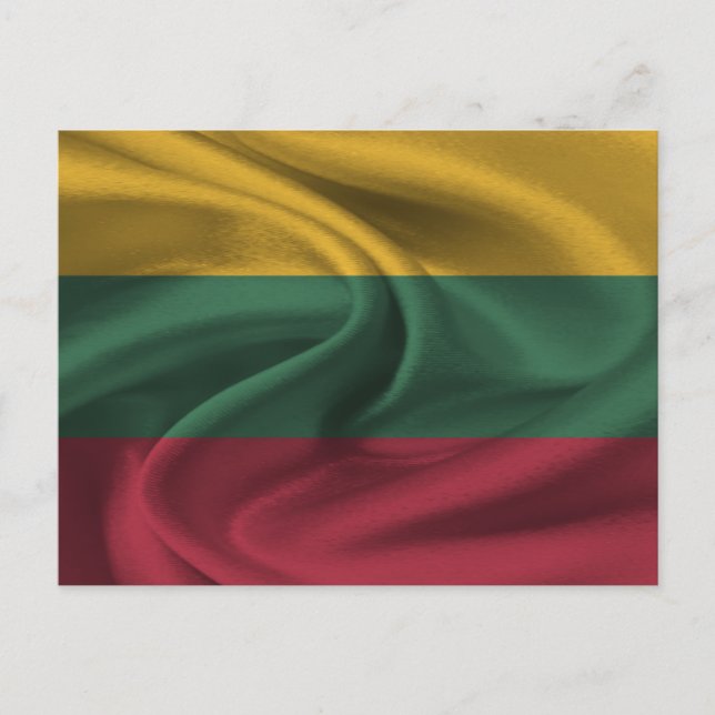 litauische Flagge Postkarte (Vorderseite)