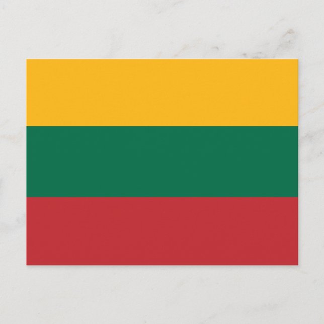 litauische Flagge Postkarte (Vorderseite)
