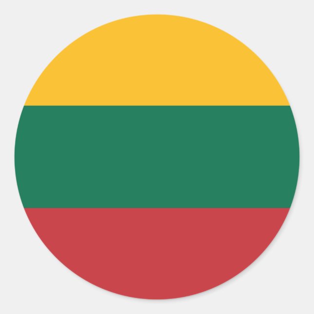 litauische Flagge Runder Aufkleber (Vorderseite)