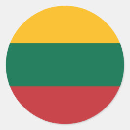 litauische Flagge Runder Aufkleber