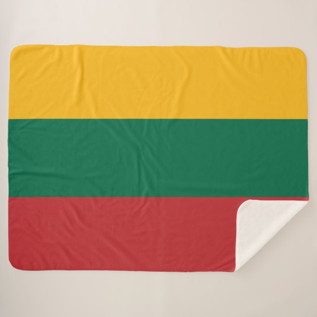 litauische Flagge Sherpadecke (Vorderseite (Horizontal))