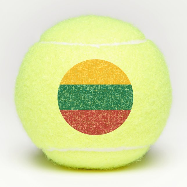 litauische Flagge Tennisbälle (Vorderseite)
