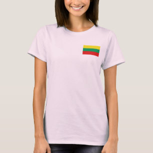 Litauische Flagge und Karte T - Shirt