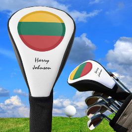 Litauische Flagge und Mit Monogramm Golf Clubs Golf Headcover