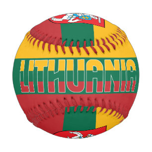 Litauische Flagge und Wappen - Patriotik Baseball