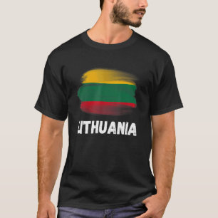 litauische Flaggenpride Retro litauische Flaggenfa T-Shirt