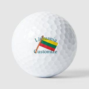 Litauische Landesflagge Thunder_Cove Golfball