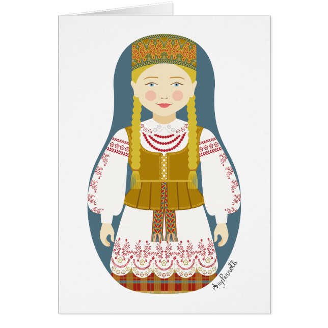 litauische Matryoshka-Karte (Vorne)