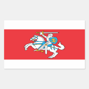 Litauische Staats-Flagge Rechteckiger Aufkleber