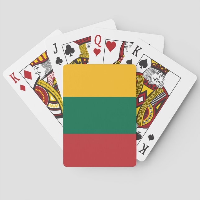 Litauische Staatsflagge Spielkarten (Rückseite)