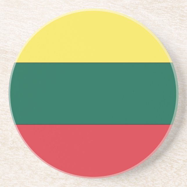 Litauische Staatsflagge Untersetzer (Vorne)