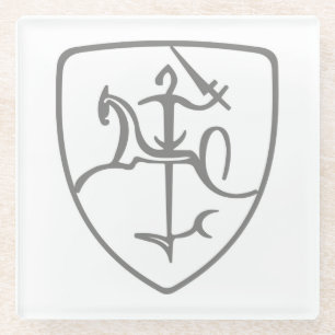 Litauische Vytis Glasuntersetzer