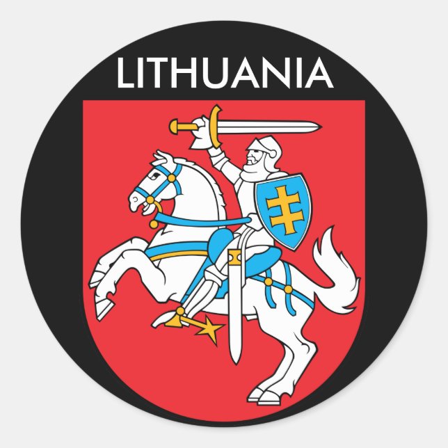 litauische Wappen Runder Aufkleber (Vorderseite)