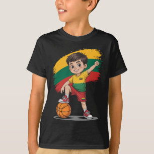 Litauischer Dabbing Skelett Junge Litauen Skelett T-Shirt