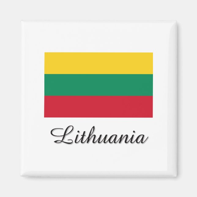 litauisches Flaggendesign Magnet (Vorne)
