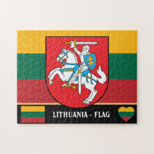 Litauisches Flaggenpuzzle & Litauen/Wappen-Coat