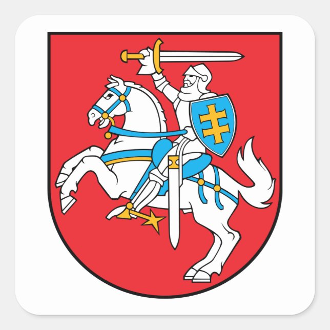 Litauisches Vytis-Sticker-Set Quadratischer Aufkleber (Vorderseite)