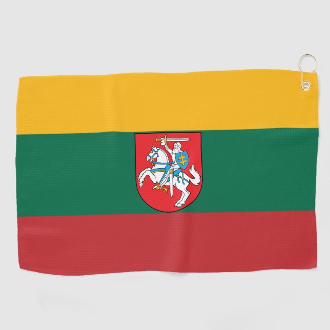 litauisches Wappen Golfhandtuch (Horizontal)
