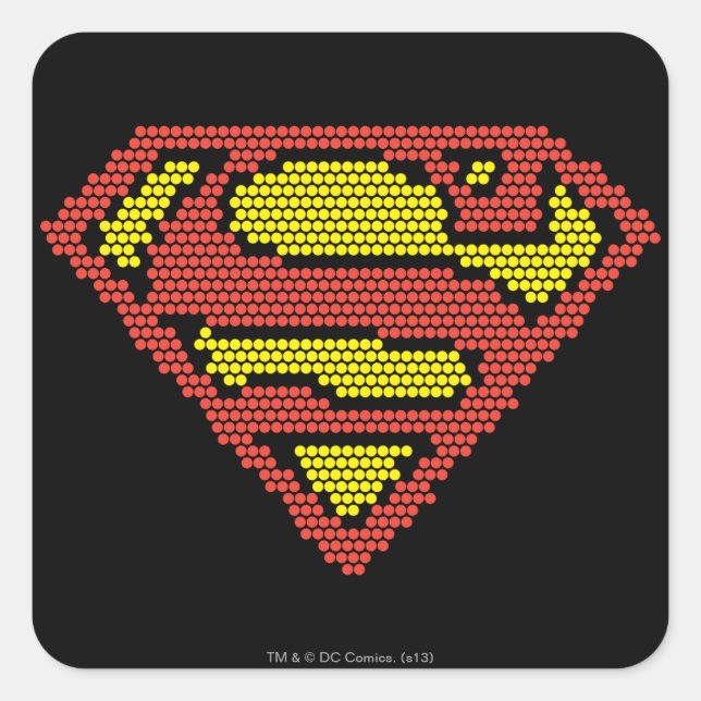 Lite-Brite S-Shield Quadratischer Aufkleber (Vorderseite)