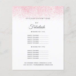 Lite Pink Glitzer Beauty Salon Flyer