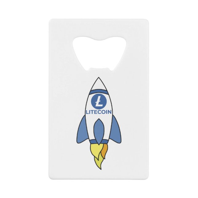 Litecoin an die Mondrakete Geldbeutel Flaschenöffner (Vorderseite)