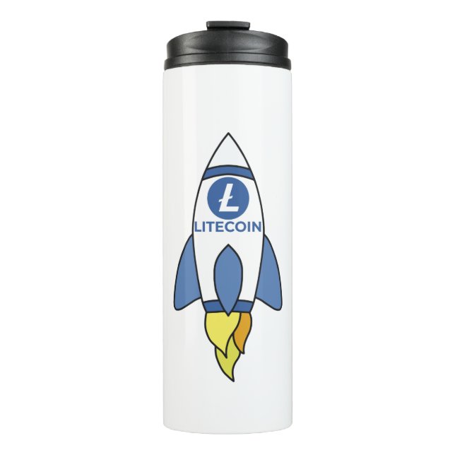 Litecoin an die Mondrakete Thermosbecher (Vorderseite)