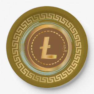 Litecoin-Grieche Pappteller