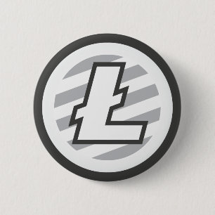 Litecoin Logo-Symbol Cryptocurrency Schlüsselknopf Button