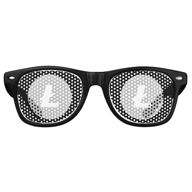 Litecoin Logo Symbol Kryptowährung Sonnenbrille (Vorderseite)