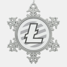 Litecoin Logo-Symbol-Schlüsselweihnachtsverzierung