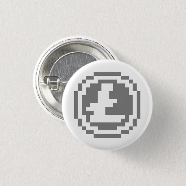 Litecoin LTC 8-Bit-Logo | Knopf Button (Vorne & Hinten)