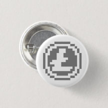 Litecoin LTC 8-Bitknopf logo-|