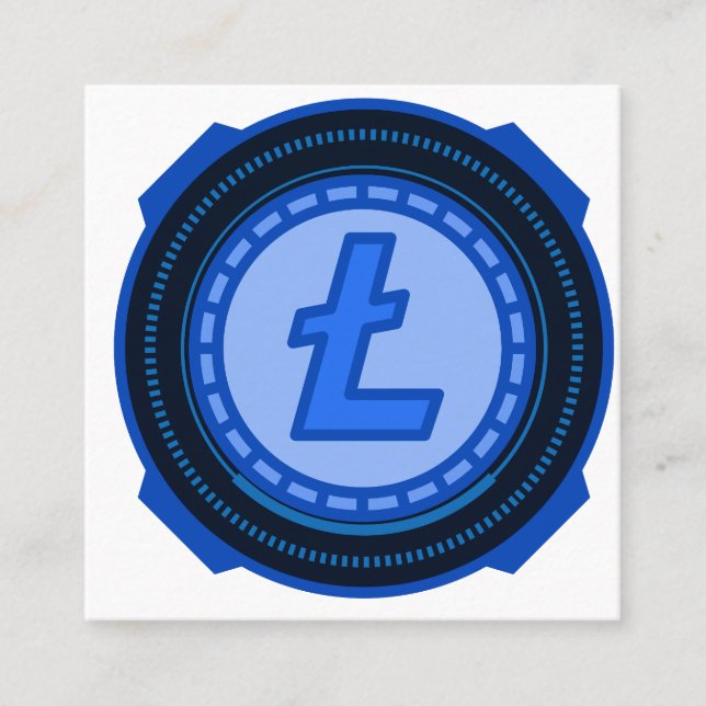 Litecoin Quadratische Visitenkarte (Vorderseite)
