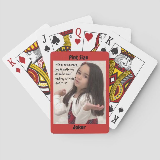 Liter-Größen-Joker: Die Arbeit einer Direktion Spielkarten (Rückseite)