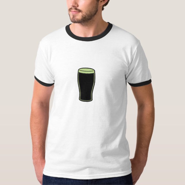 Liter-Grün-Bier-Glas-Shirt St. Pattys T-Shirt (Vorderseite)