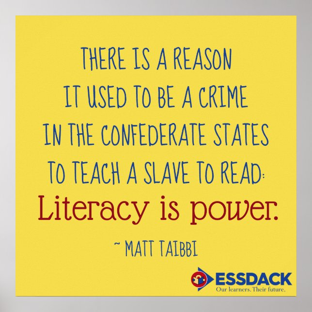 Literacy is power! poster (Vorne)
