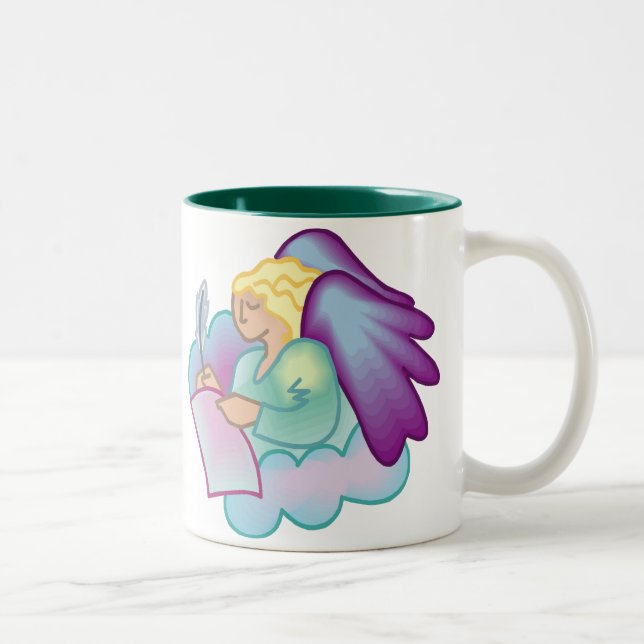 Literarische Angel-Tasse Zweifarbige Tasse (Rechts)