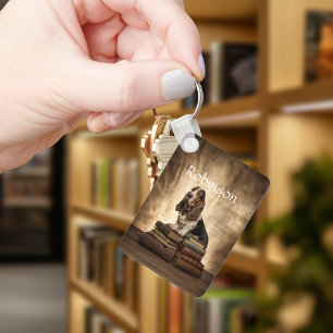 Literarische Basset Hound Schlüsselanhänger