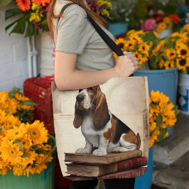 Literarische Basset Hound Tasche