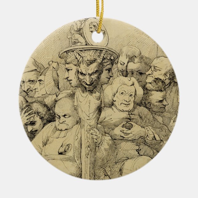 Literarische Charaktere zusammengebaut um das Keramikornament (Vorne)