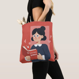 Literarische Flucht: Bücherwurm's Delight Tote Tas Tasche