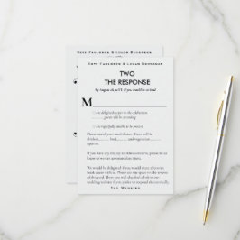 Literarische Hochzeitstipendienkarte für Buchseite RSVP Karte