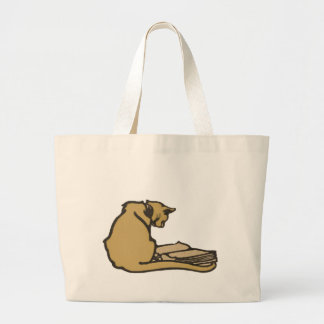 Literarische Katzen-Jumbo-Tasche Jumbo Stoffbeutel